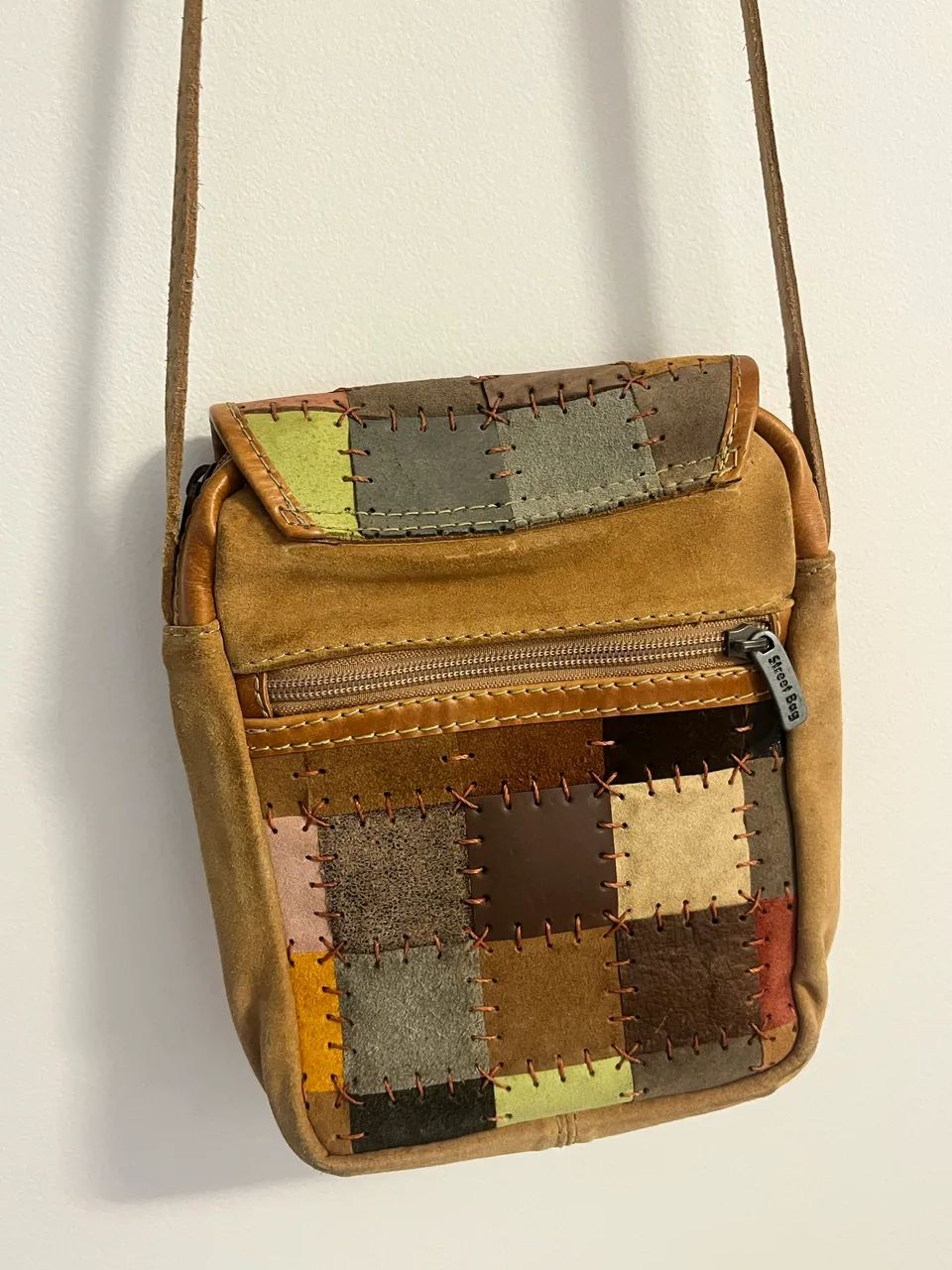 Bolsa transversal Vintage Couro