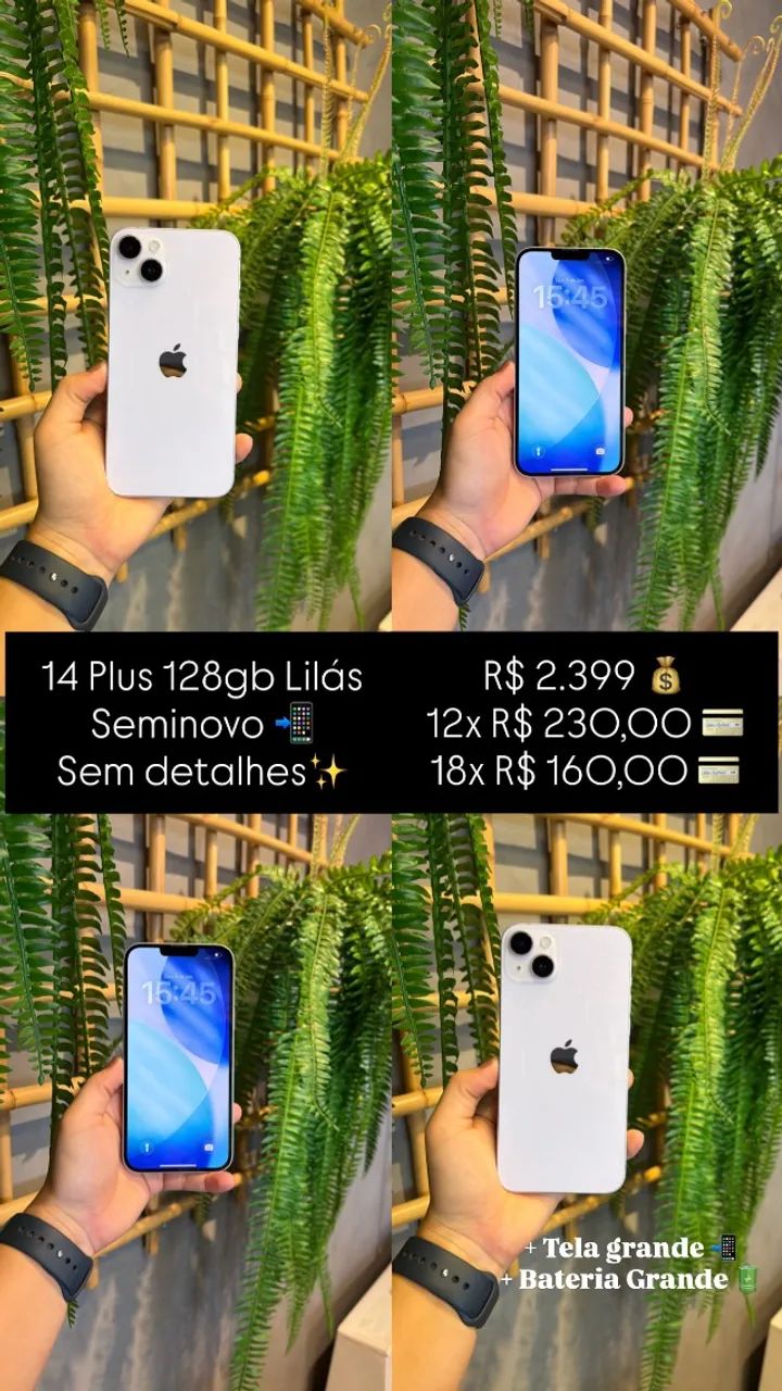iPhone 14 Plus 128gb - Seminovo - 6 meses de garantia