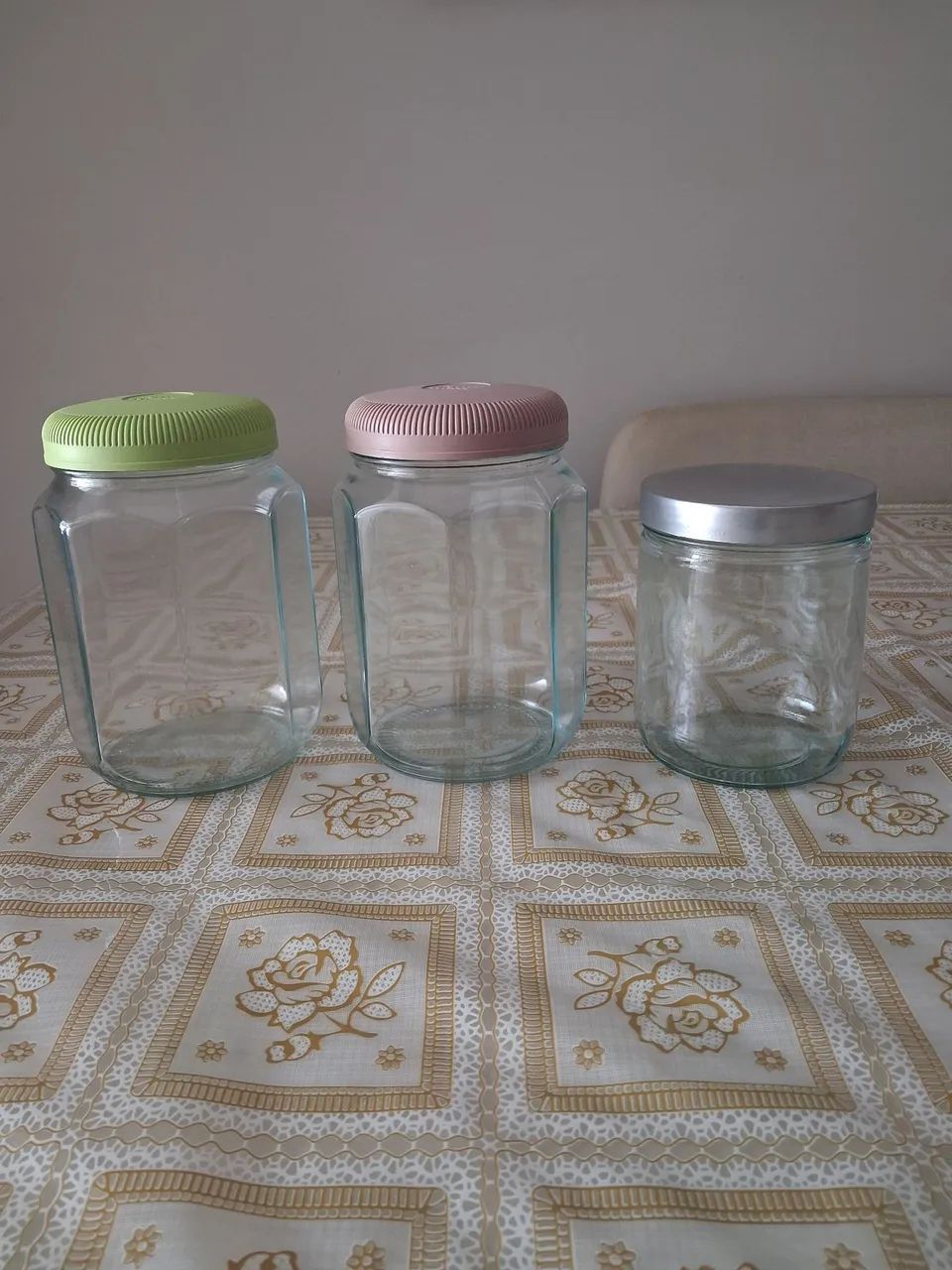 Kit 3 potes de vidro