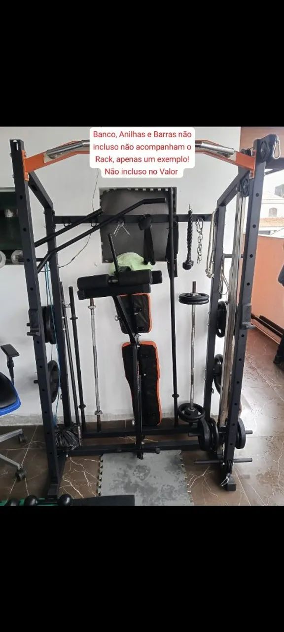 Rack multifuncional para exercícios, academia em sua casa. - Foto 5