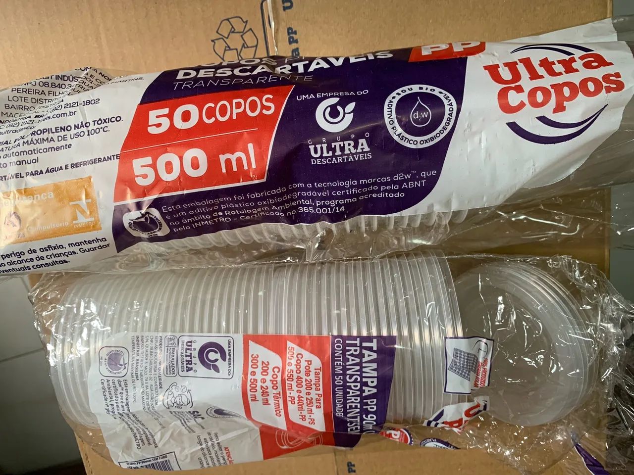 1350 Copos e 1350tampas 500ml pp - Foto 2