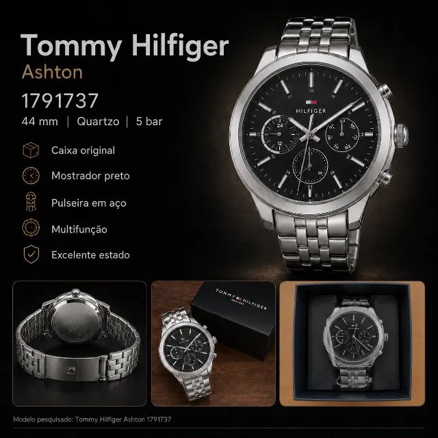 Tommy Hilfiger Ashton 1791737 Novo com Plásticos - Caixa Original - Foto 5
