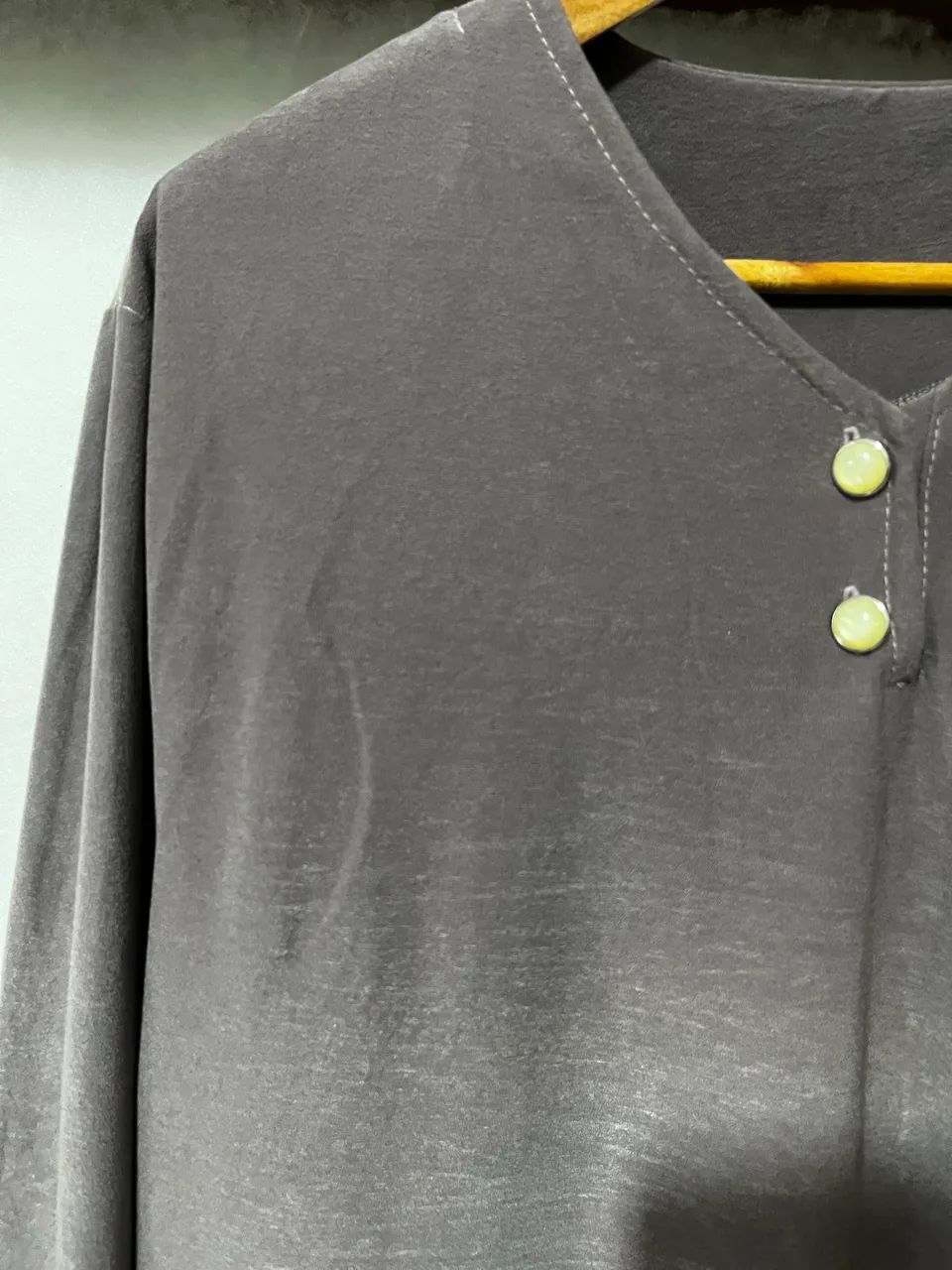 Blusa Cinza de Frio Manga Comprida Moda Feminina Plus Size - Foto 4