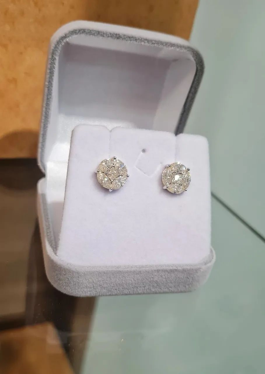 1 5 %. O F F Brinco Prata 925 c/ Moissanites e Ródio  - Foto 2