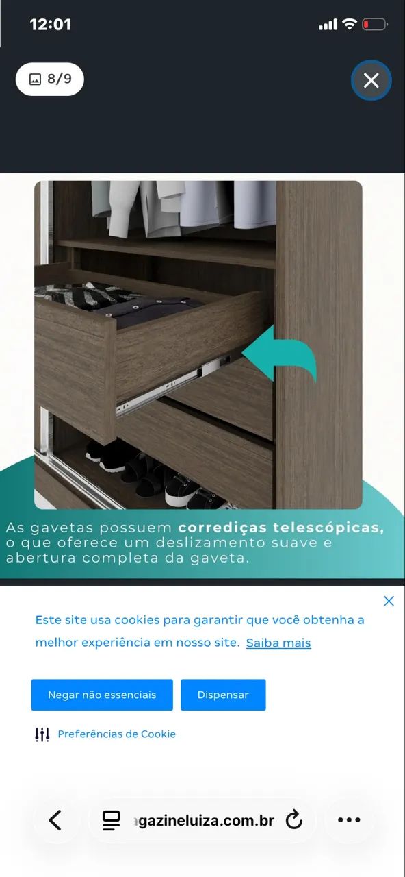 Guarda roupa pra vender 