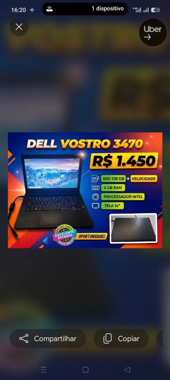 Notebook Dell em excelente estado 