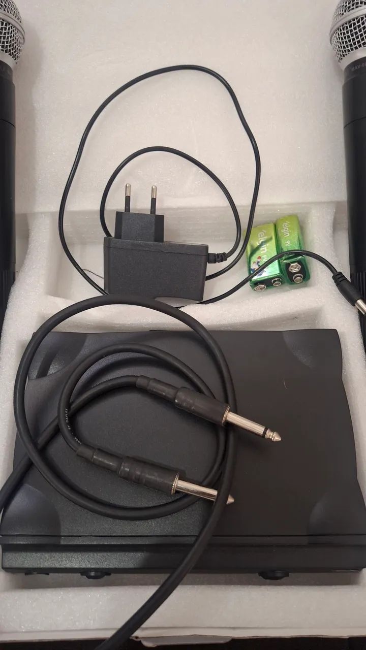 Kit Microfone Duplo Sem Fio Profissional - Foto 5