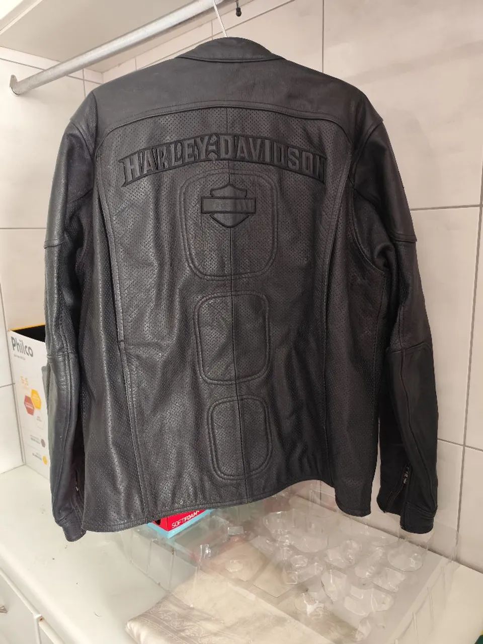 Jaqueta de Couro da Harley Davidson excelente estadoo - Foto 3