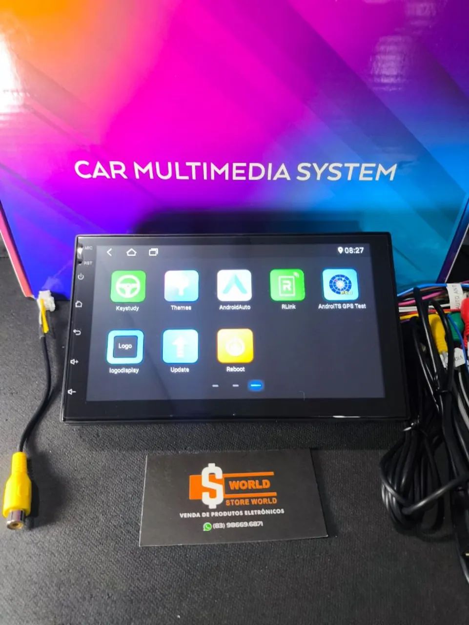 Central multimídia 7 polegadas sistema Android 4GB de ram/ 64GB 