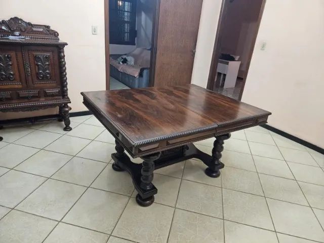 Mesa de Jantar Antiga Estilo Manuelino - Foto 3