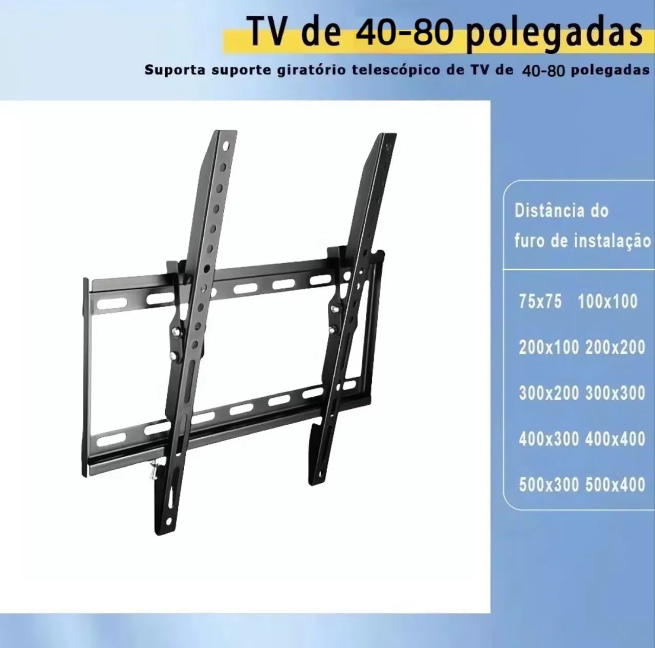 NOVO NA CX - Suporte de Parede tv até 80 polegadas - Foto 3