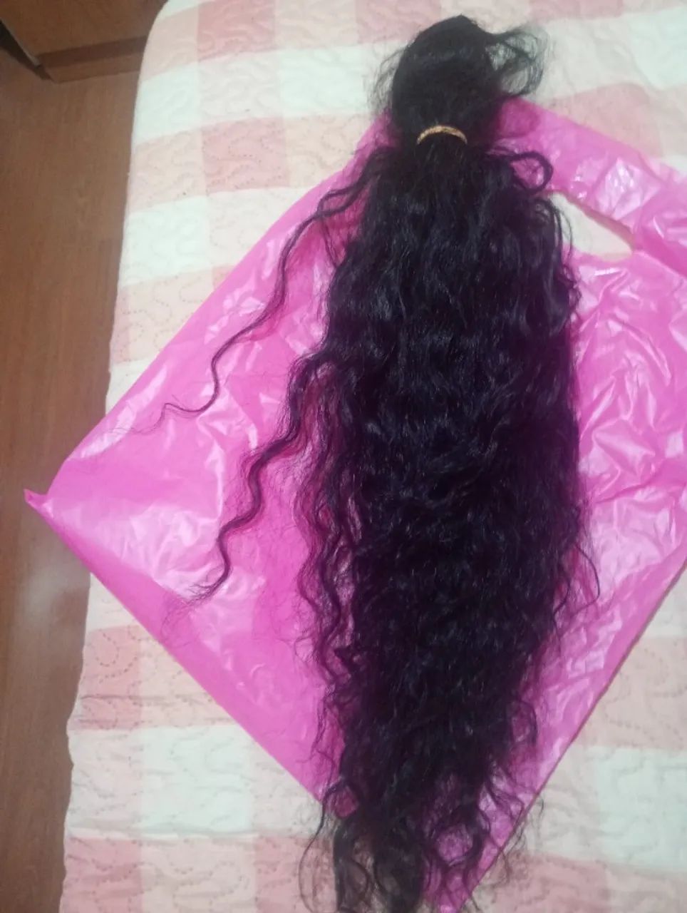 Vende cabelo humano cacheado 55 centímetros  - Foto 2