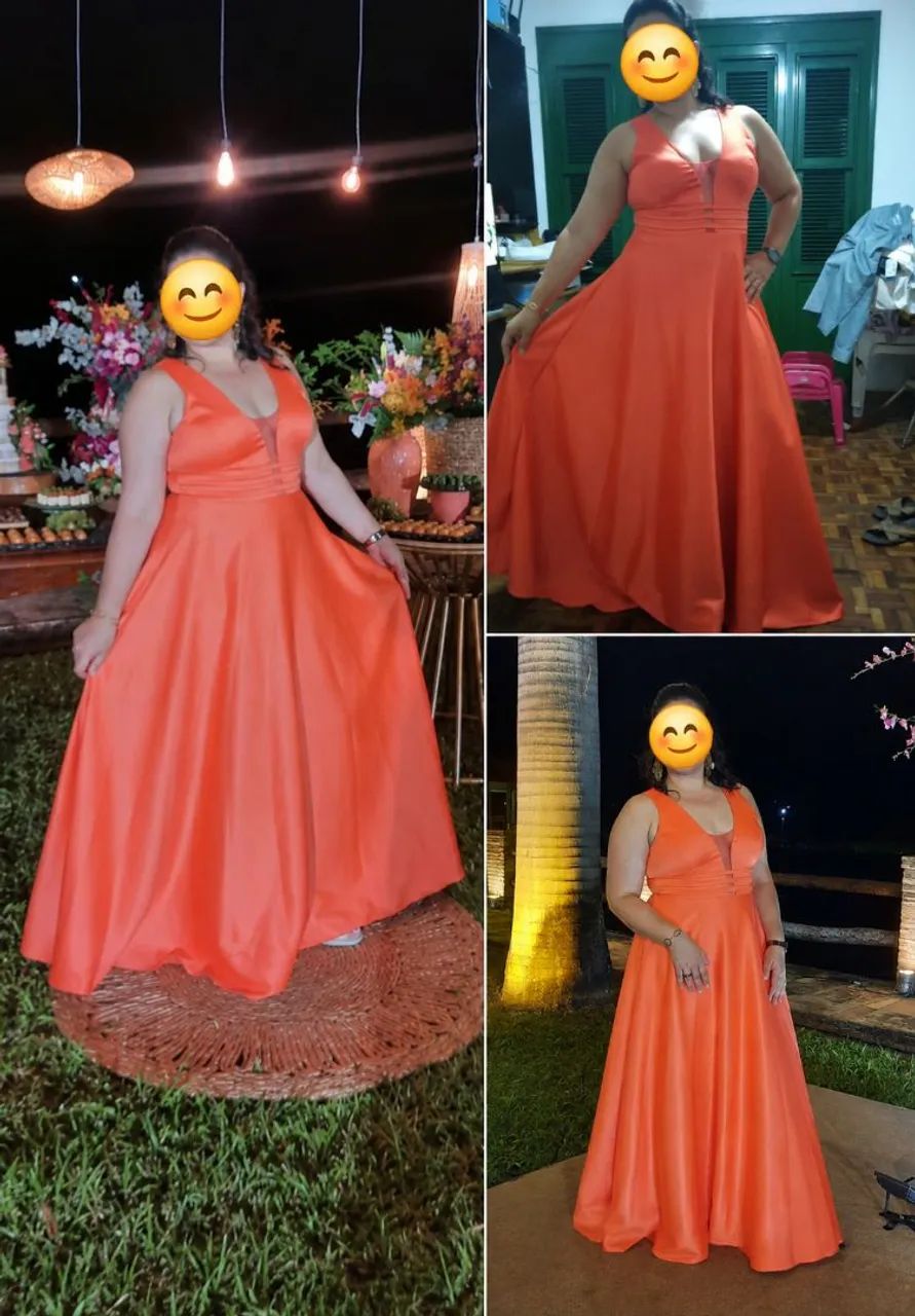 Belíssimo Vestido paleta coral 46/48
