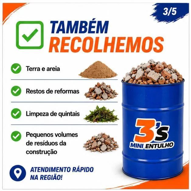 Retirada de Mini Entulhos através de tambor 200lts - Foto 2