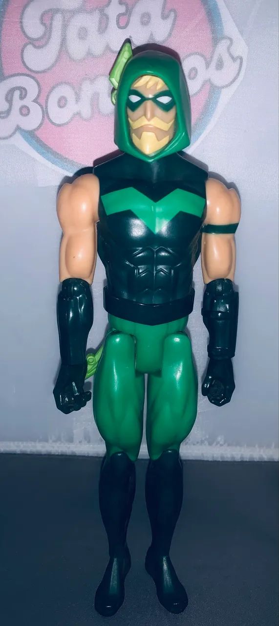 Boneco arqueiro verde Mattel 30 cm usado - Foto 5