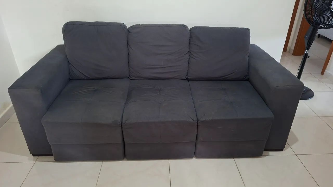 Sofá Retrátil (acompanha 3 almofadas como na imagem) - Foto 3