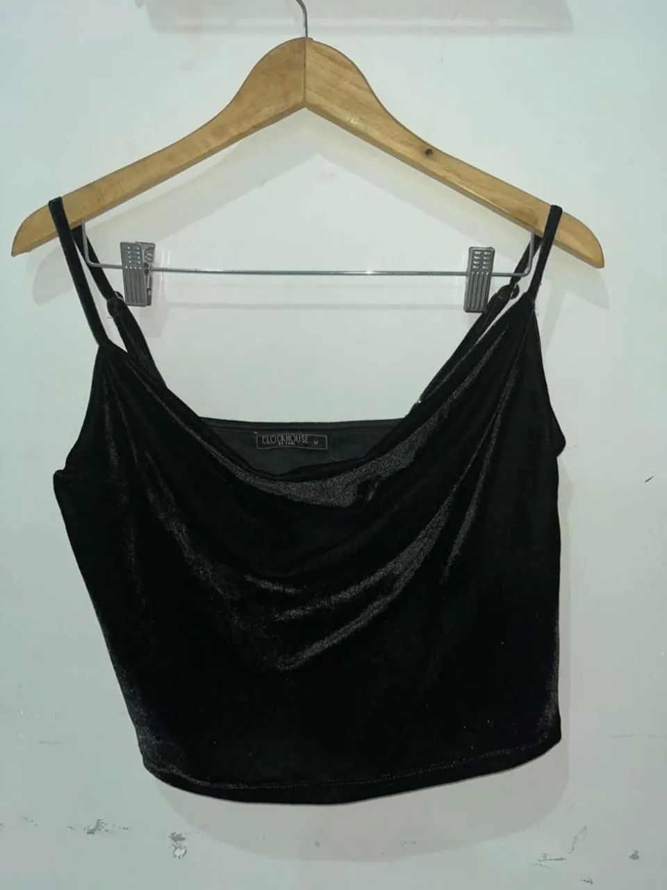 Conjunto de Veludo Preto C&A