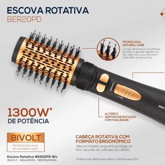 Escova Rotativa Britânia 4 em 1