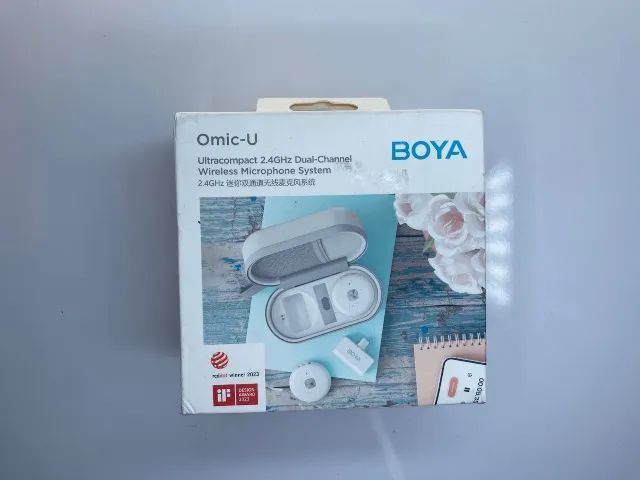 Microfone Sem Fio Boya Omic-u Usb C Lapela Branco  - Foto 2