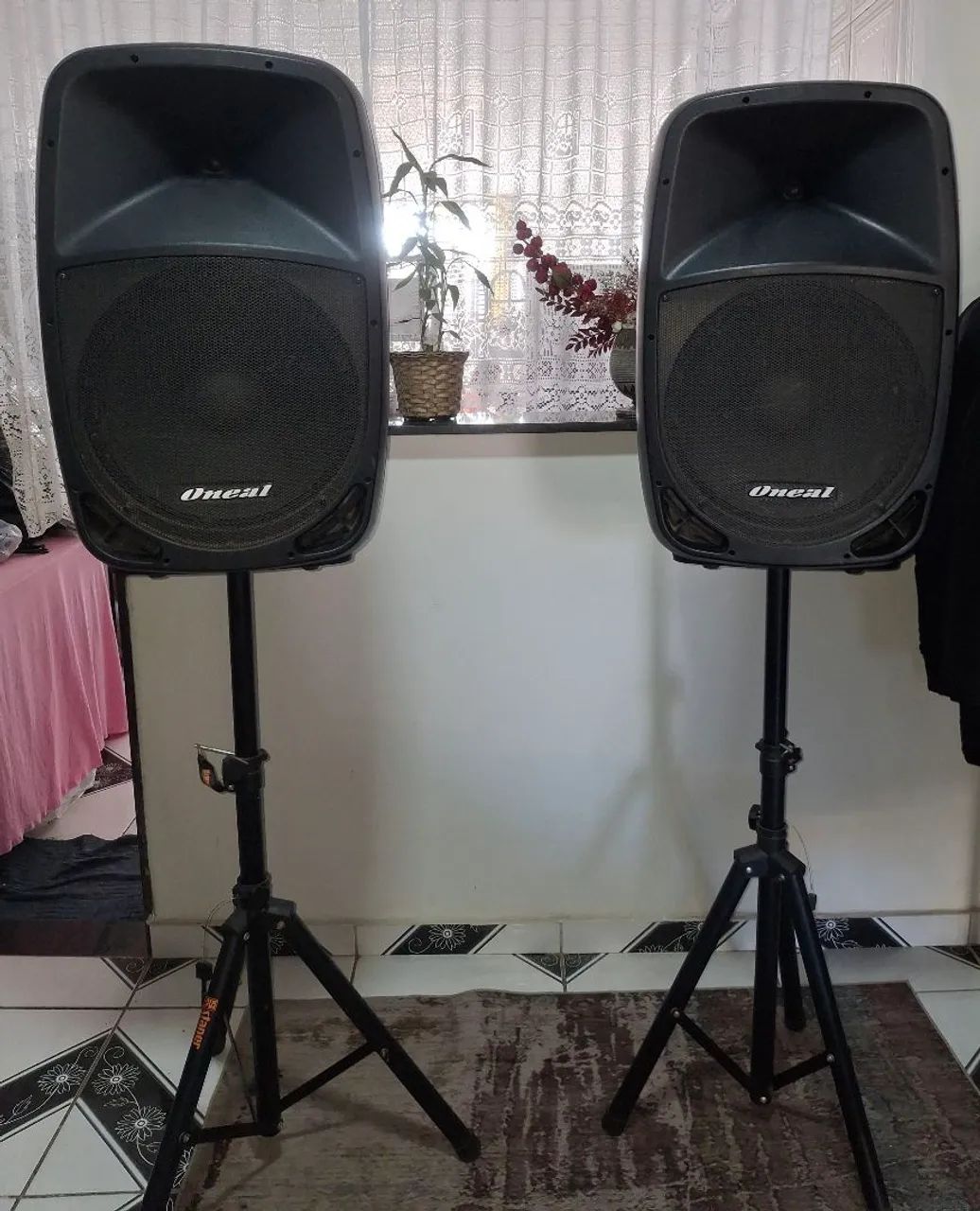 Caixa de som oneal, par com pedestal  - Foto 3