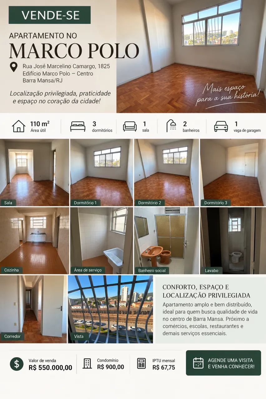 Vende-se apartamento Centro Barra Mansa