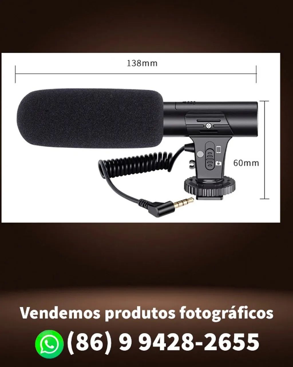 Microfone para celular e câmeras (novo) - Foto 5