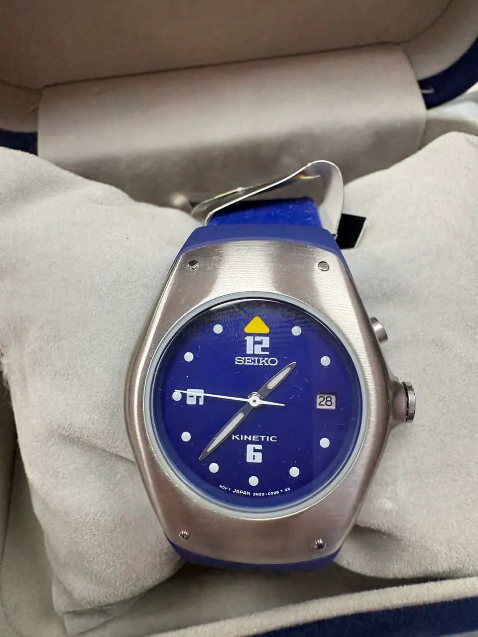 Seiko kinetic azul com cx anos 70 zerado - Foto 4
