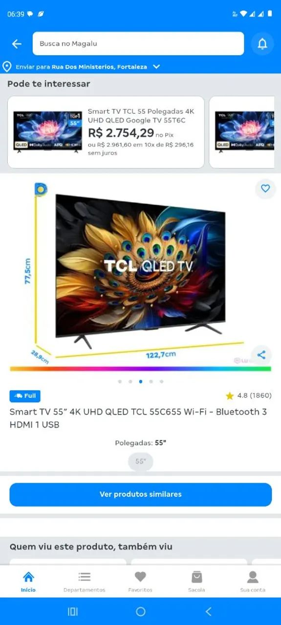 TV TCL 55" 4K