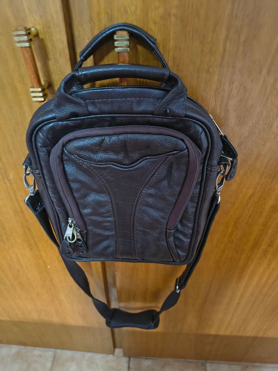 Bolsa de Couro Legítimo Marrom