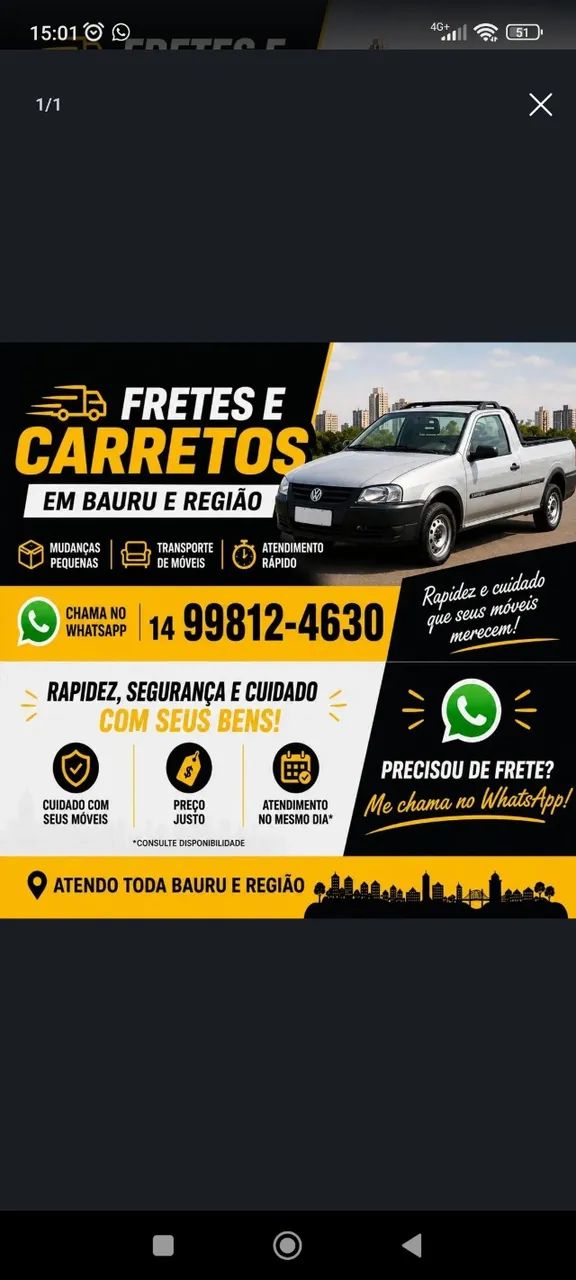 Carretos em Bauru 