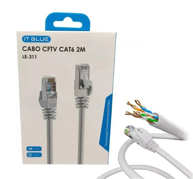 Cabo de Rede Cat6 2 Metros It-Blue