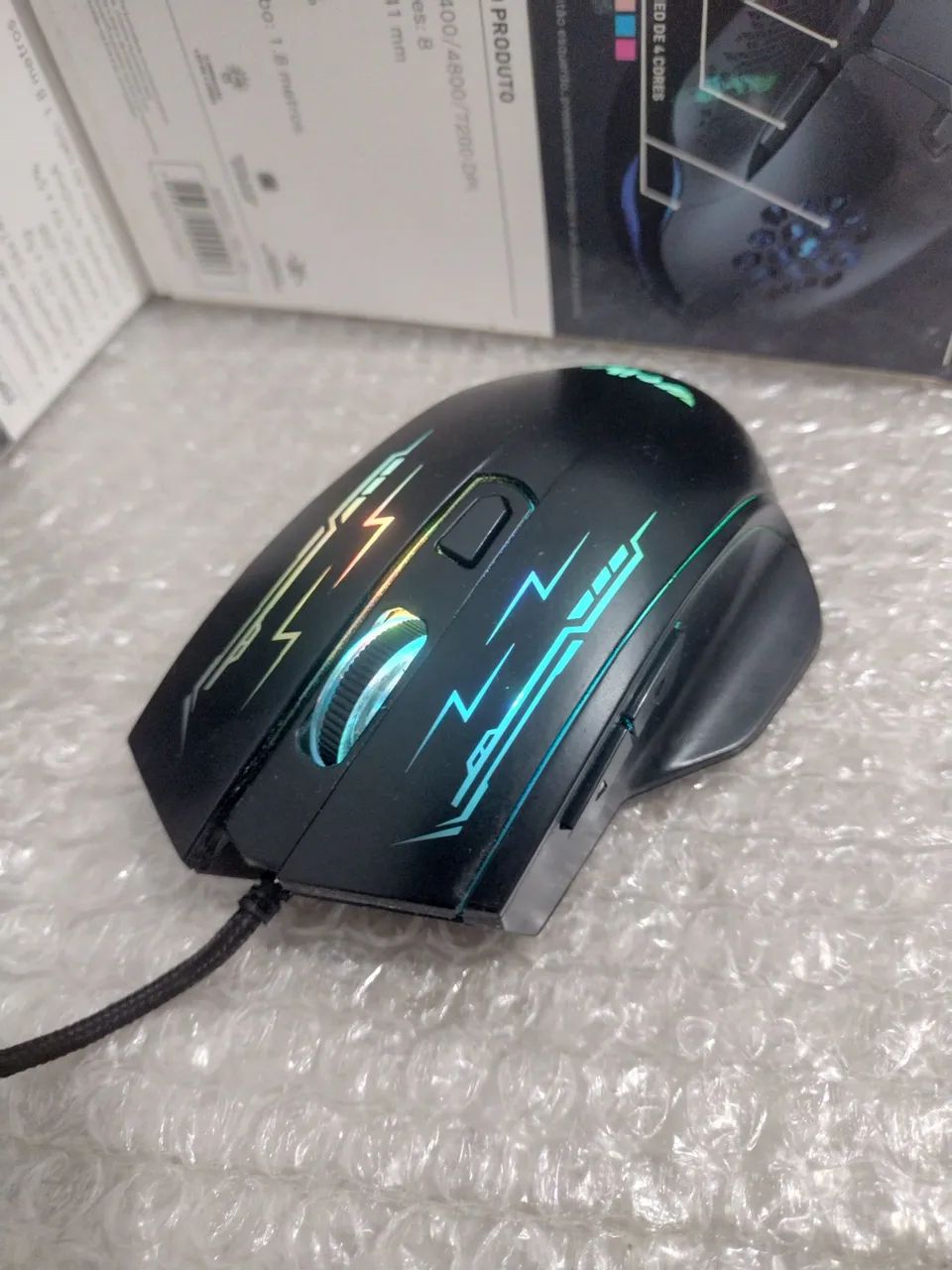 Mouse com 7 botões iluminação rgb  - Foto 4