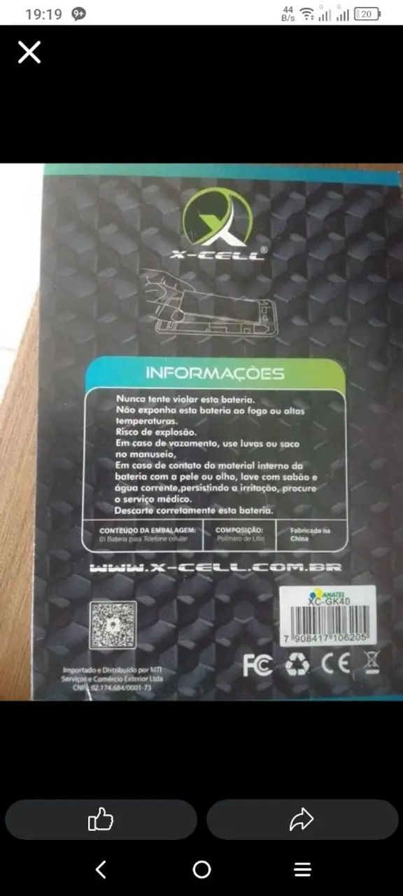 Bateria para o celular Motorola - Foto 2