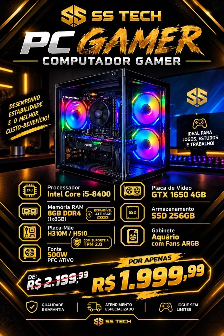 Pc Gamer i5 + GTX 1650