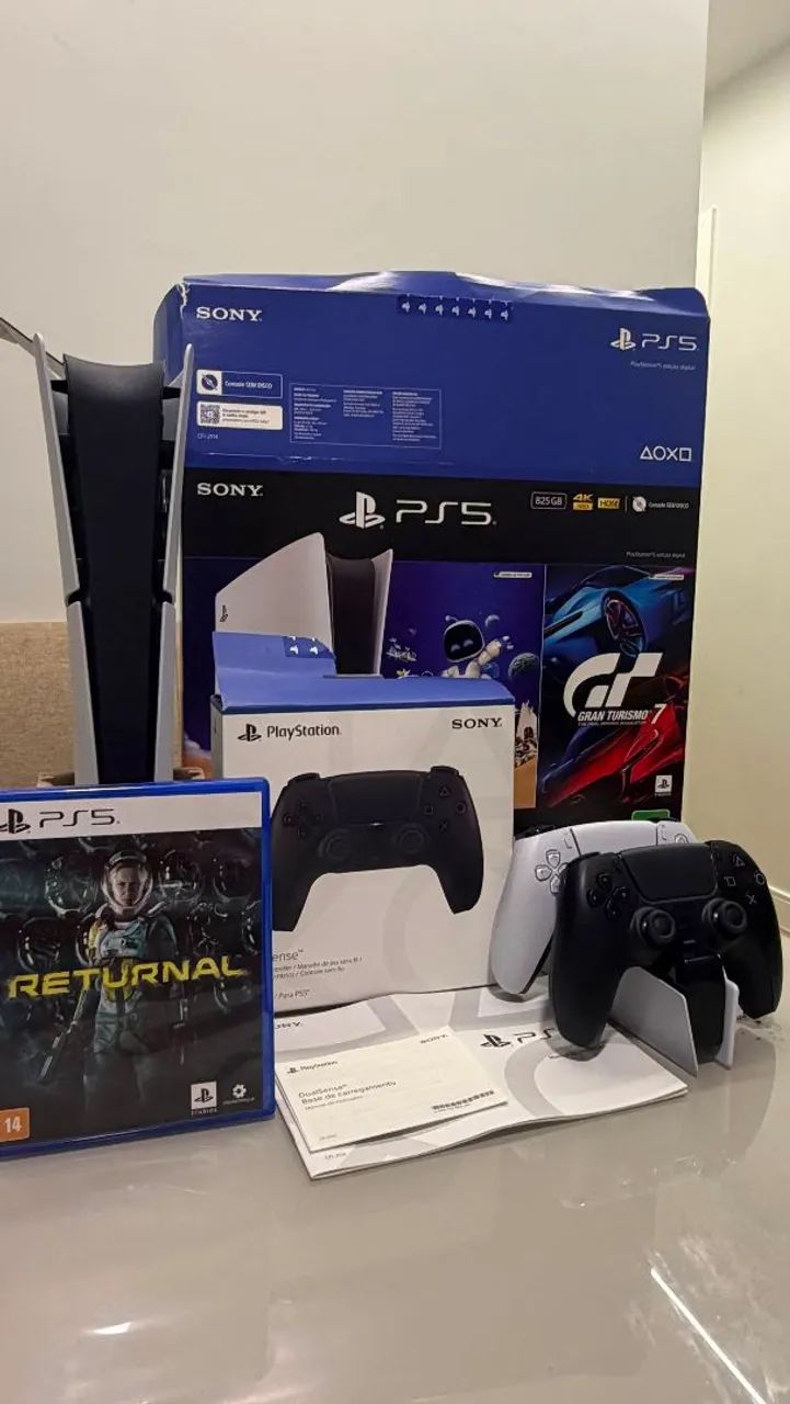 Ps5 slim com dois controles e base de carregamento  - Foto 5