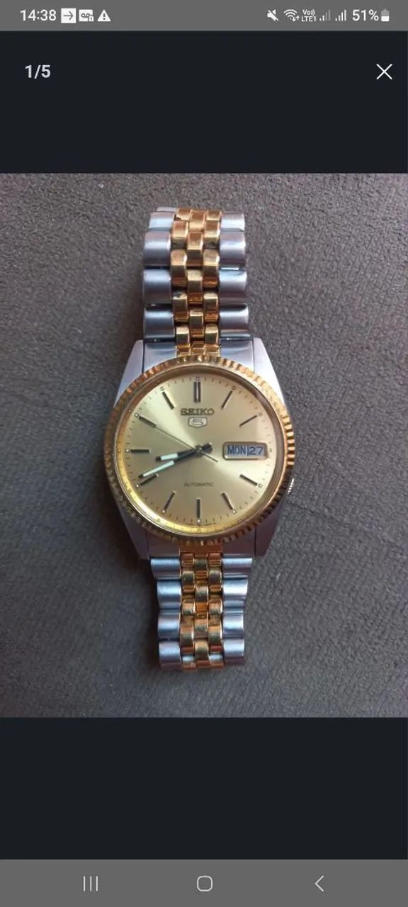 Relógio Seiko 5 automático modelo 3110