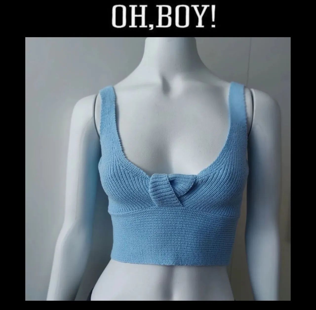 OH,BOY cropped tricô 