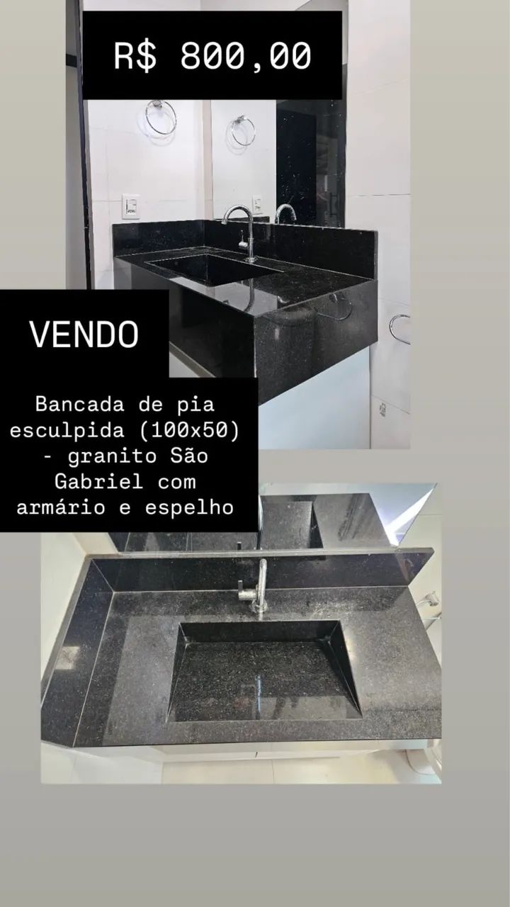 Pia esculpida de banheiro