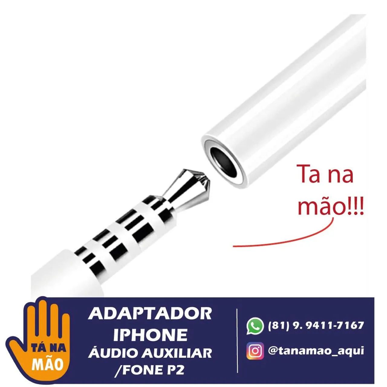 Adaptador fone ouvido P2/iPhone  - Foto 3