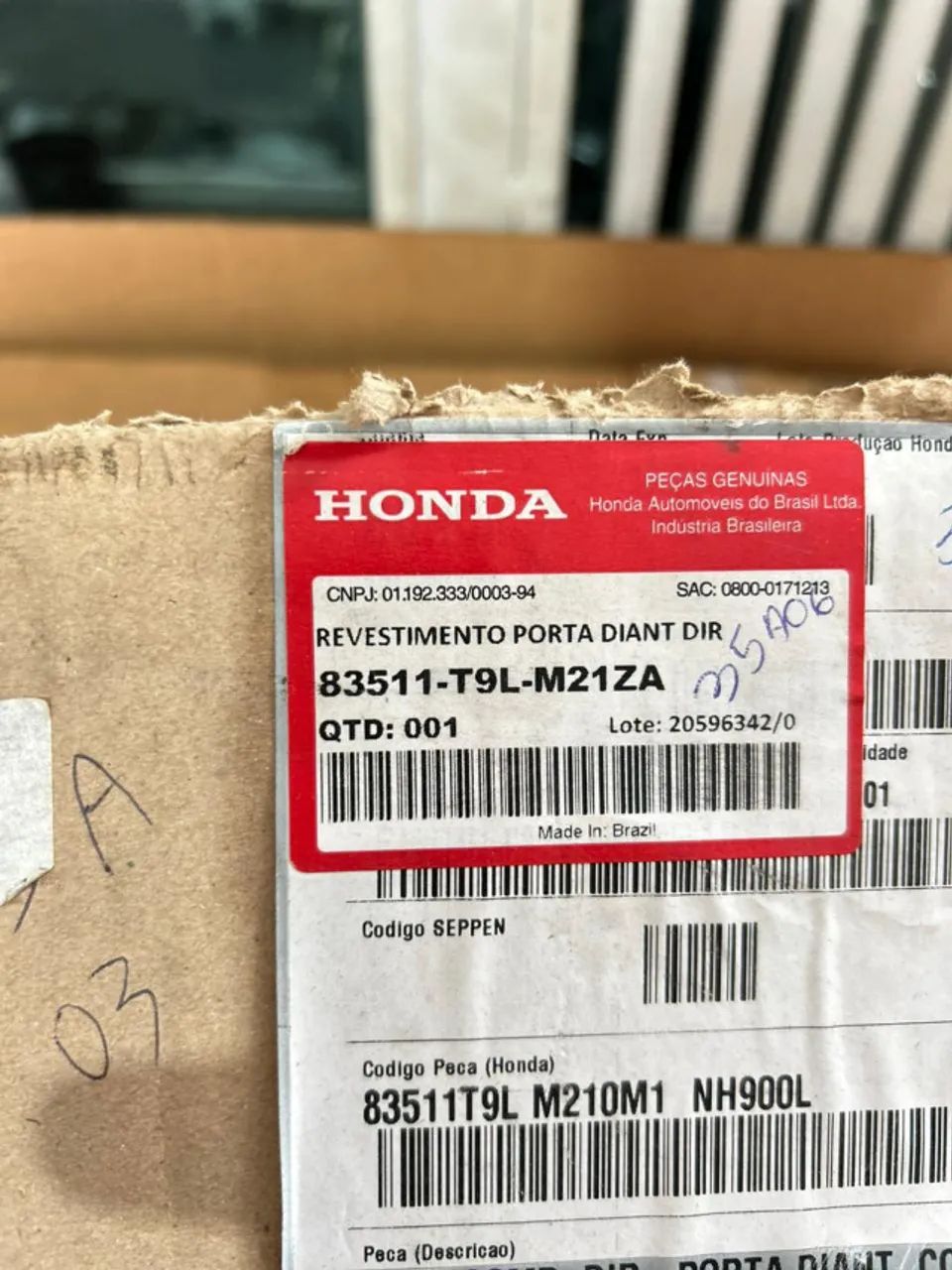 ヒデ0823 Revestimento interno porta dianteira direita Honda City 2015/2021 ジャケット・アウター