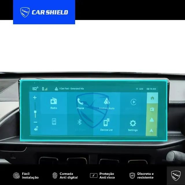 Película Multimídia Citroën C3 10 Polegadas Vidro Car Shield  - Foto 2