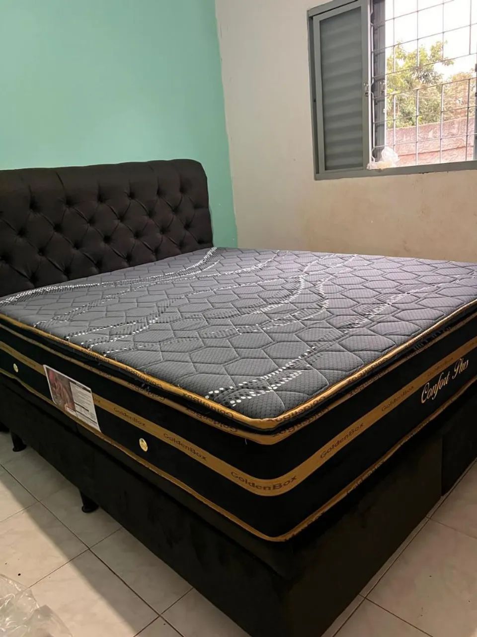 Base baú queen size com colchão d33 - Foto 2