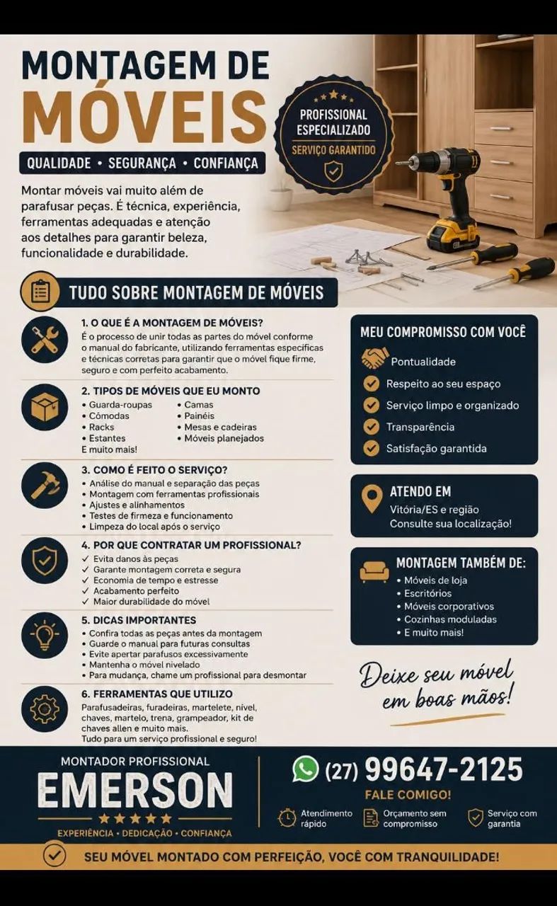 Montador de móveis e reparações