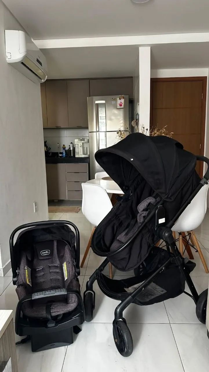 Kit Carrinho de bebê (+bebê conforto, moisés e base para carro) - Foto 3
