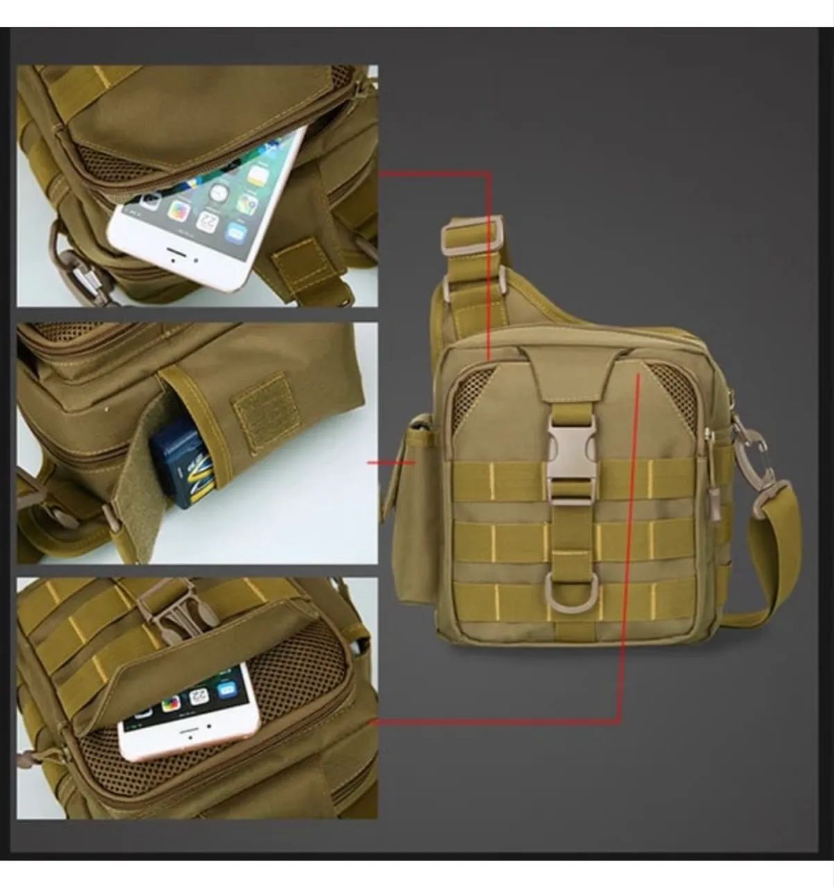 Bag Bolsa Tática Militar Espaçosa - Foto 5
