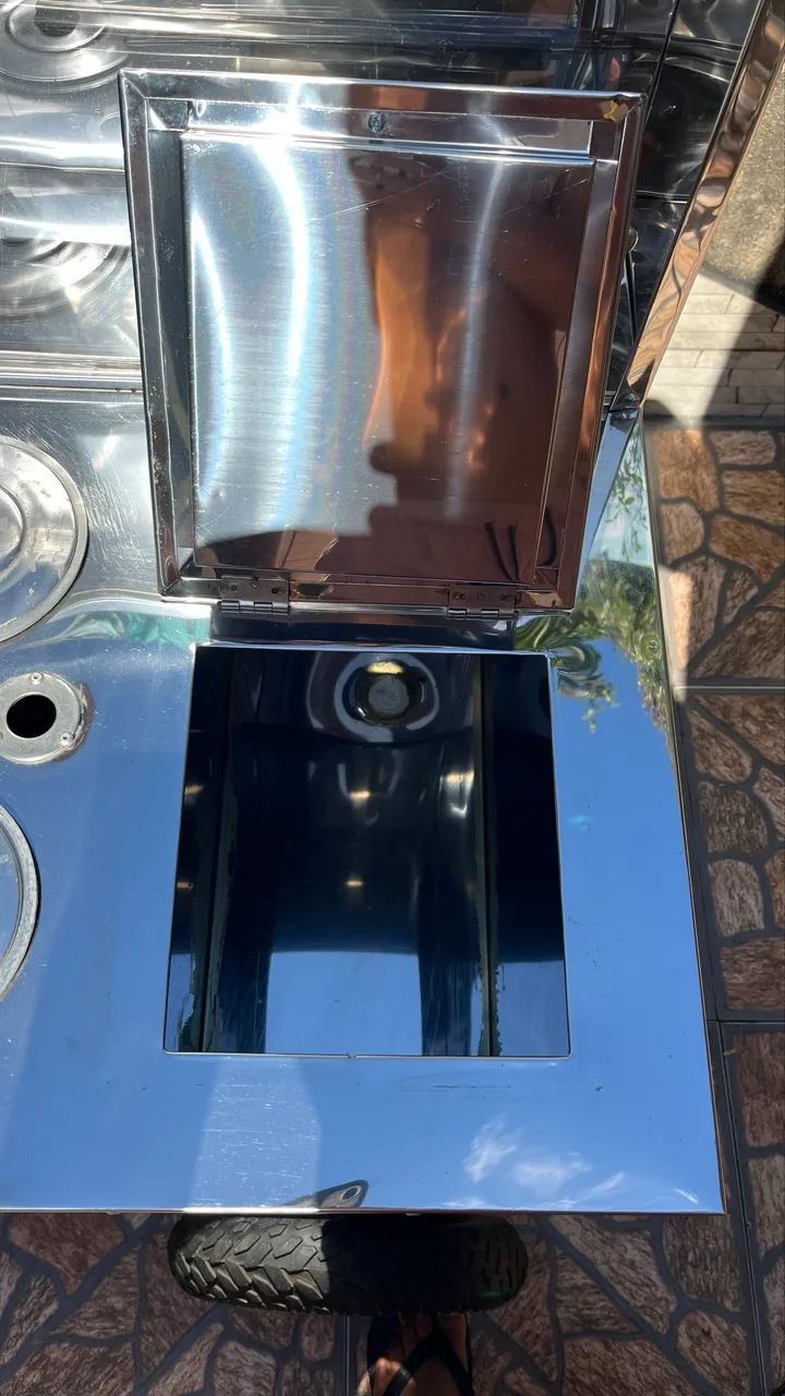 Carrinho inox de cachorro quente, acompanha barraca  - Foto 3
