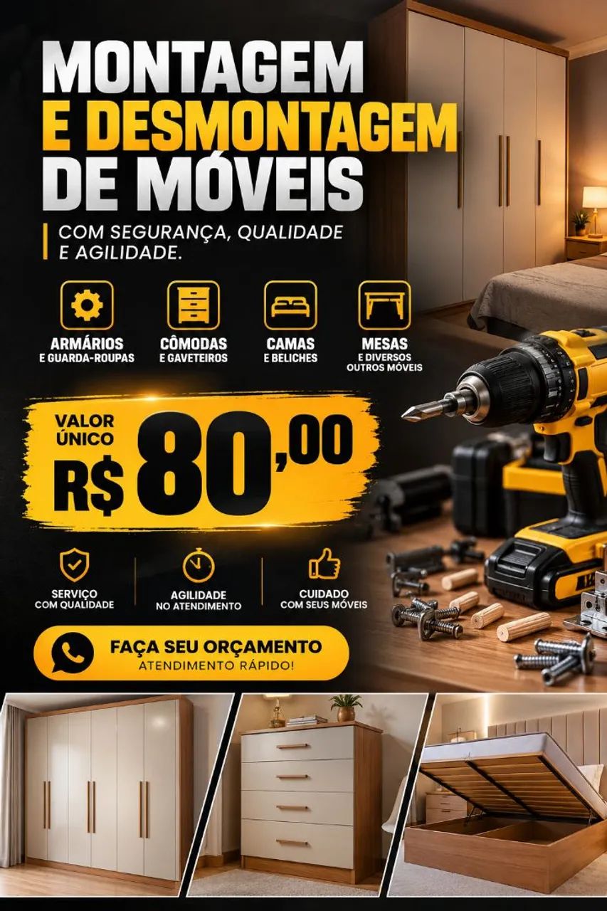 ? MONTAGEM E DESMONTAGEM DE MÓVEIS!