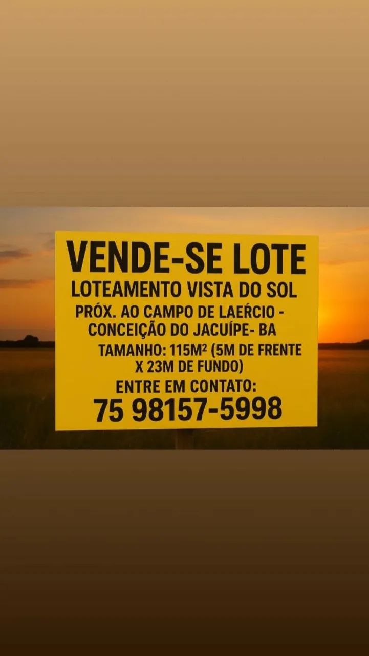 Vendo Lote 5 x 23m