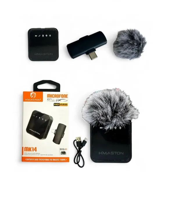 Microfone Lapela Sem Fio Usb C Hmaston - Foto 5