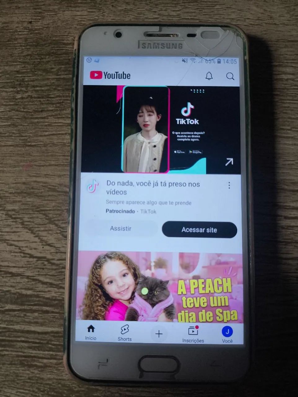 Celular J7 prime usado com trincado  - Foto 2